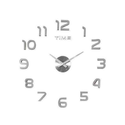 Iso äänetön 3D-tarra seinäkello