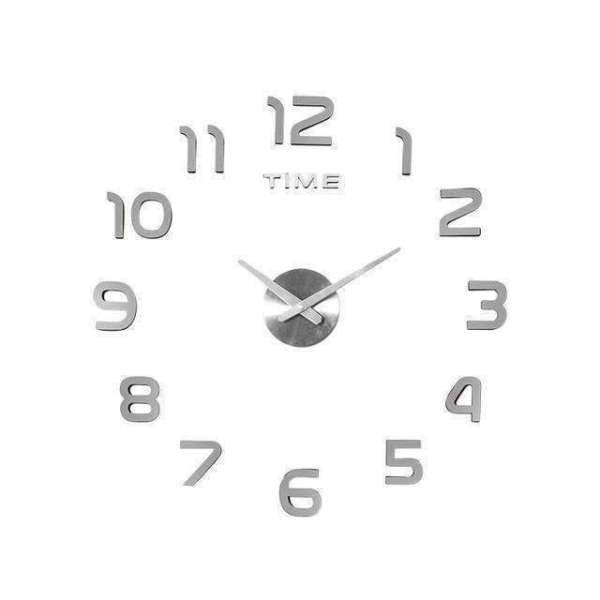 Iso äänetön 3D-tarra seinäkello