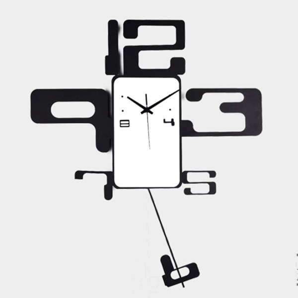 Suuri seinäkello sulavilla numeroilla