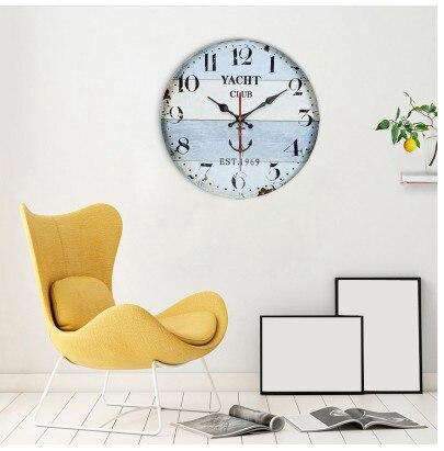 Suuri meriaiheinen seinäkello rannikkotyyliin