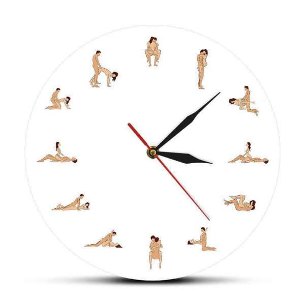 Moderni Kamasutra-aiheinen seinäkello