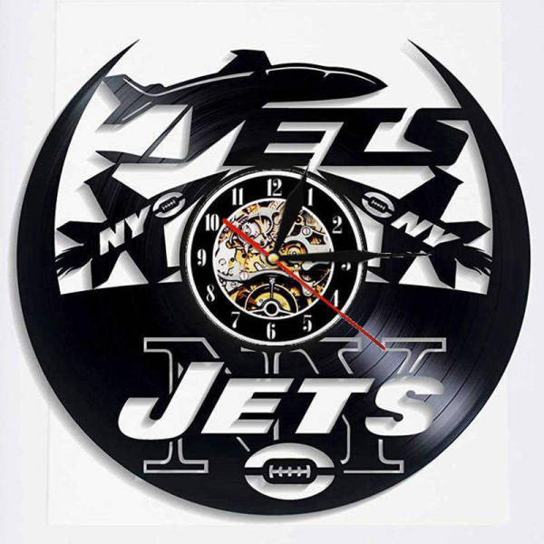 New York Jets vinyylilevy-seinäkello