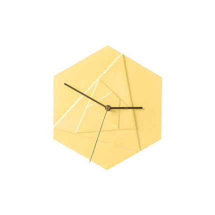 Geometrinen kuusikulmainen design-seinäkello