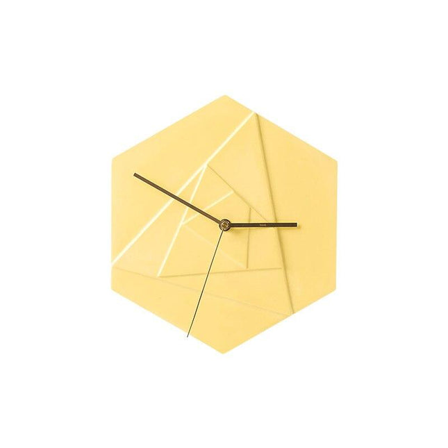 Geometrinen kuusikulmainen design-seinäkello
