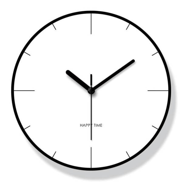 Minimalistinen seinäkello olohuoneeseen