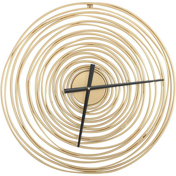 Kultainen spiraali design-seinäkello metallista