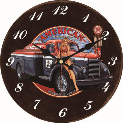 Amerikkalainen retro pin-up -seinäkello