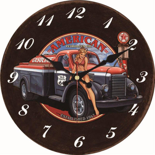 Amerikkalainen retro pin-up -seinäkello