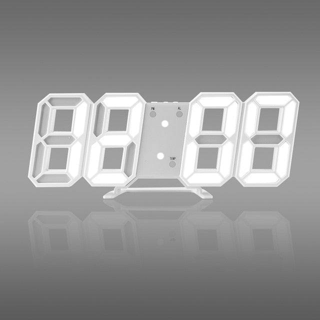 Moderni 3D digitaalinen LED-seinäkello