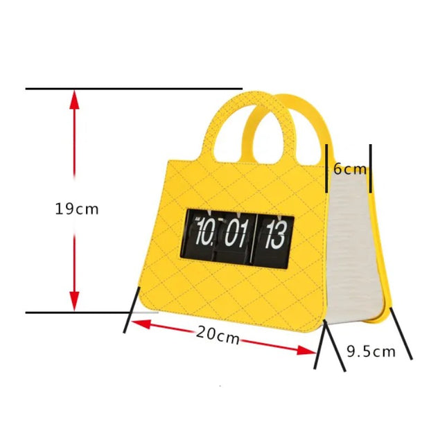 Käsilaukun muotoinen moderni kääntökello